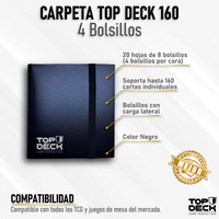 Carpeta Topdeck 4 Bolsillos Negro