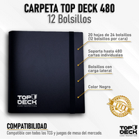 Carpeta Topdeck 12 Bolsillos Negro