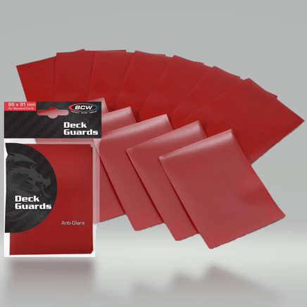 Protectores Estándar Deck Guard Doble Matte Rojo BCW - Card Universe Online