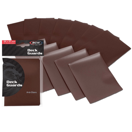 Protectores Estándar Deck Guard Doble Matte Café BCW - Card Universe Online