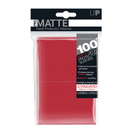 Protectores Matte Rojo 100 Estándar Ultra Pro - Card Universe Online